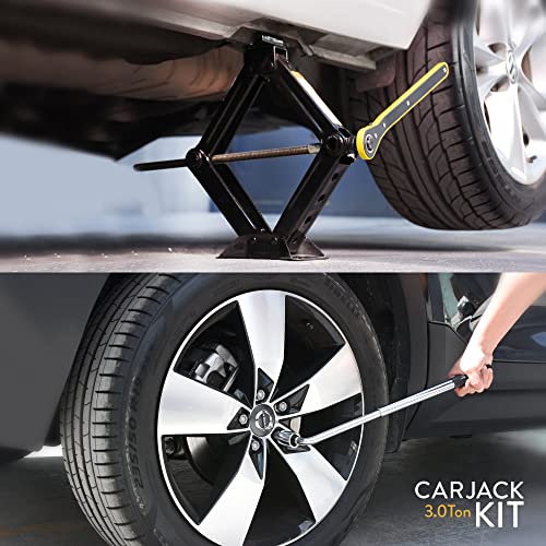 Kit de gato de automóvil | Gato de tijera para automóvil de