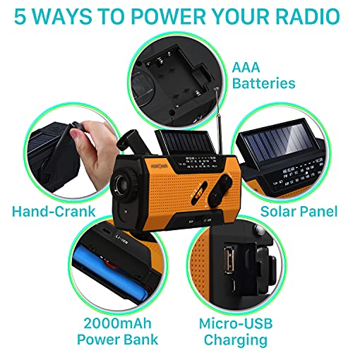 FosPower Radio meteorológica de emergencia (modelo A1) NOAA/