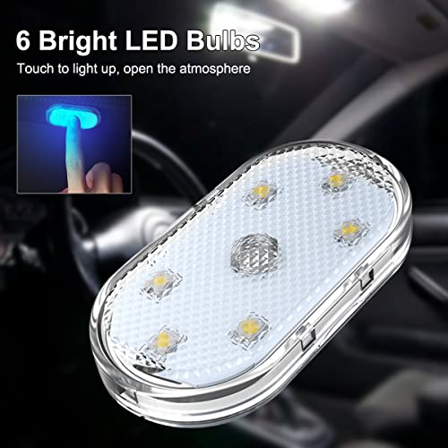 4 luces LED inalámbricas para el interior del automóvil, luc