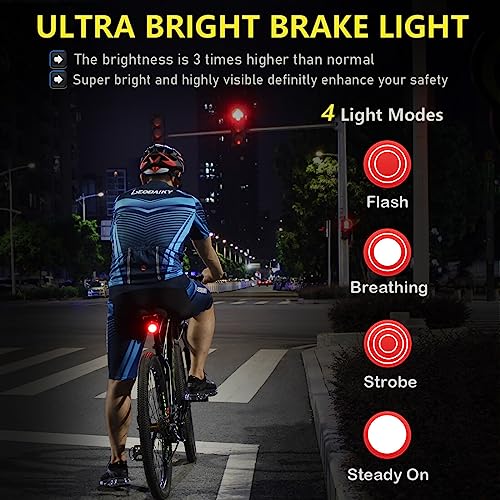 Luz trasera para bicicleta inteligente: luz trasera de freno