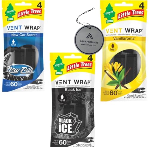 Little Tree Vent Warp - Paquete de 4 unidades – Black Ice |