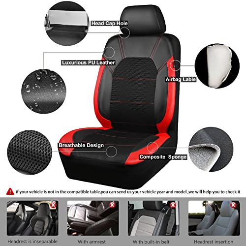 Car Pass - Fundas universales de cuero para asiento de autom