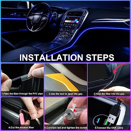 RGB - Tira de luces LED para interior de automóvil, aplicaci