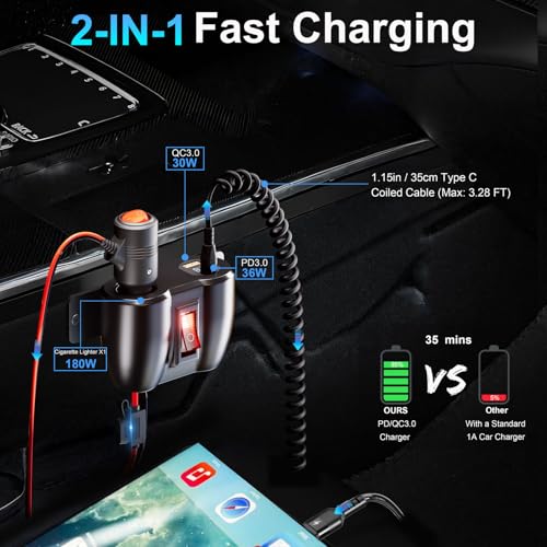 Enchufe de encendedor de cigarrillos con salida USB de 12 V