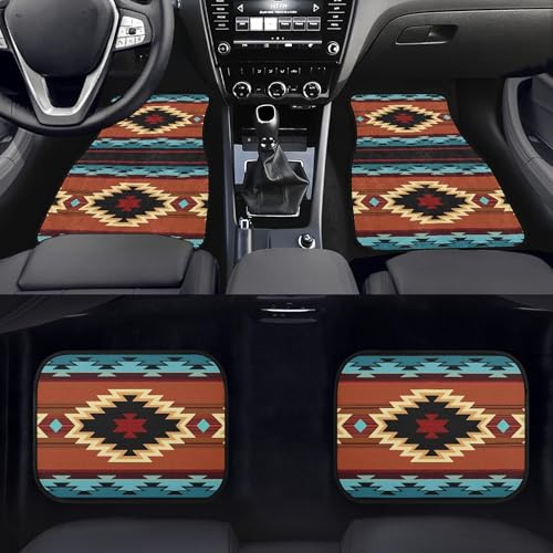 Tapetes universales con estampado de geometría azteca tribal