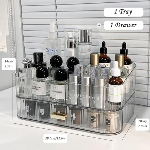 Organizador de maquillaje con cajones, organizador apilable