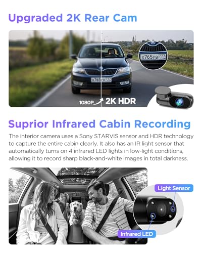VIOFO A229 Pro 3 canales 4K HDR Dash Cam, Dual STARVIS 2 Sen