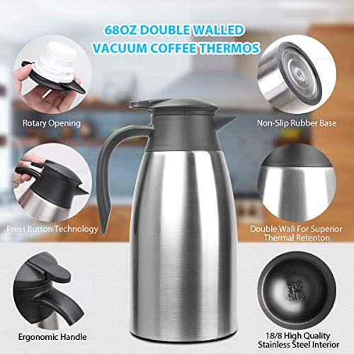 Yummy Sam Jarra térmica de café de acero inoxidable de 68 on
