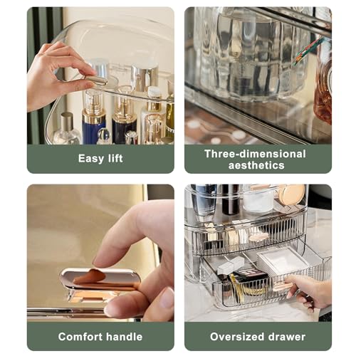 DASITON Organizador de maquillaje para tocador, organizador