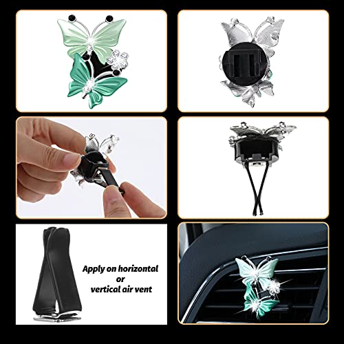 Frienda 4 piezas de difusor de mariposa para automóvil, clip