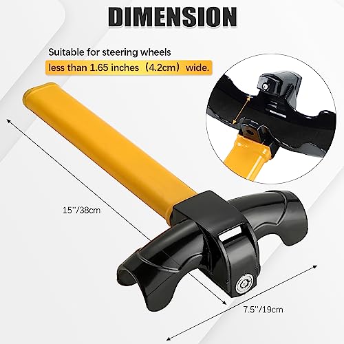 FLK Tech Cerradura giratoria antirrobo universal del volante