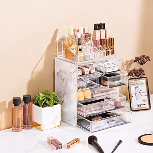 Sorbus Organizador de maquillaje cosmético transparente, alm