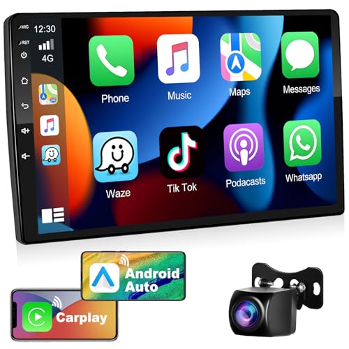 Podofo Estéreo de auto de doble DIN de 2+32G con Apple Carpl