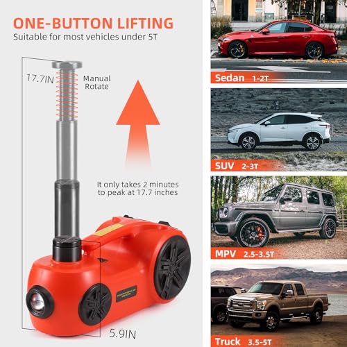 EFFIROSO Kit de gato eléctrico mejorado para automóvil de 5