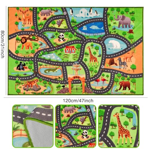 Alfombra de juegos para niños, 31.4 x 47 pulgadas, alfombra