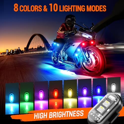 Luces estroboscópicas LED inalámbricas con control remoto, 8