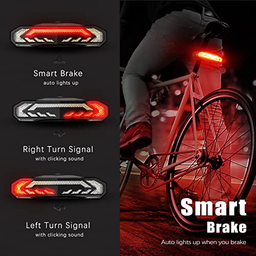 WSDCAM Luz inteligente para bicicleta con señales de giro, l