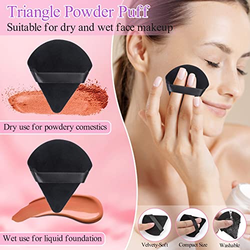 248 aplicadores de maquillaje desechables con soplos triangu
