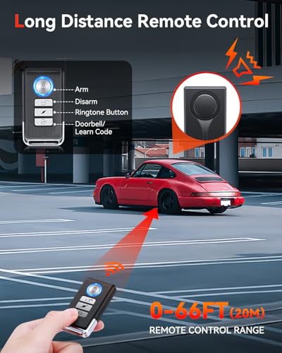 ELECTOP - Alarma de vibración antirrobo para automóvil, alar