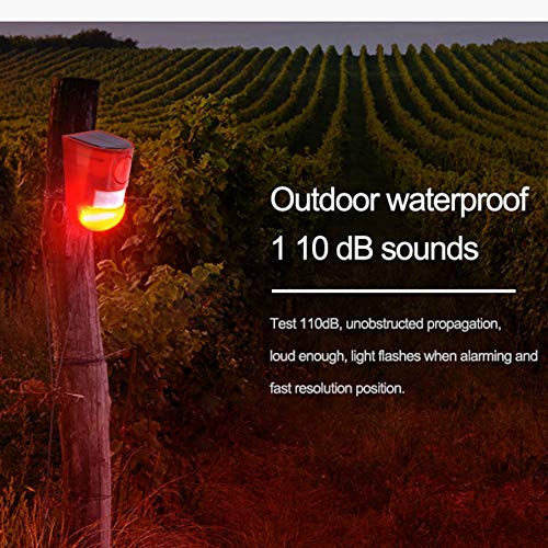 Alarma de luz solar de seguridad, 2 unidades IP65 impermeabl