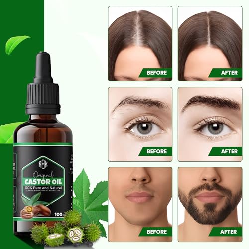 Aceite de ricino orgánico, 100% puro y natural, aceite de ri