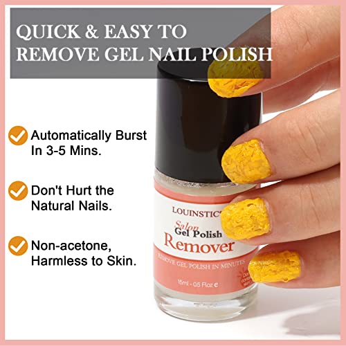 LOUINSTIC Removedor de gel, 3 – 5 minutos de esmalte de uñas