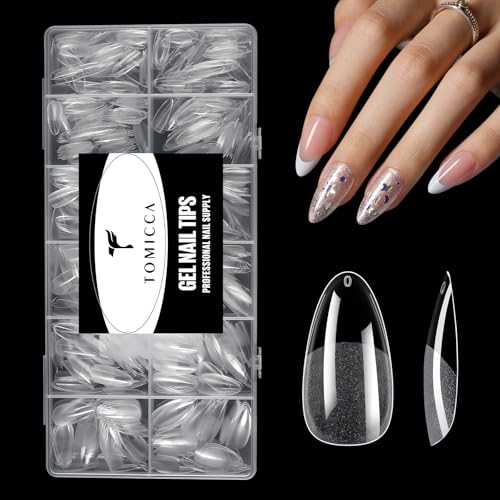 TOMICCA Puntas de uñas transparentes, 240 unidades, uñas acr