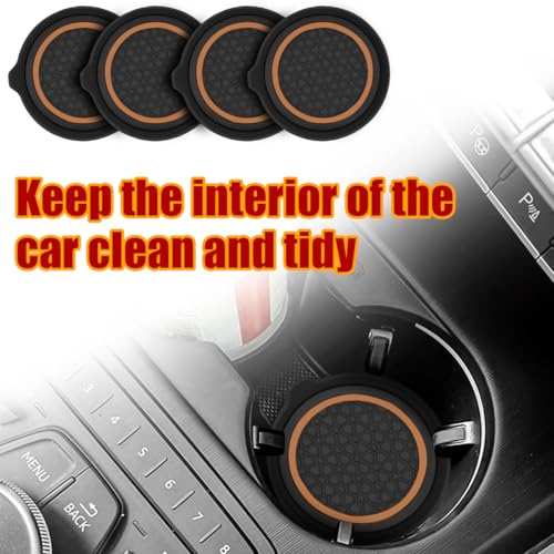 AUCELI Car Cup Holder Coasters, 4PCS Non Slip Waterproof Veh