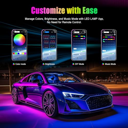 YiLaie Luces LED para el interior del automóvil, luces LED M