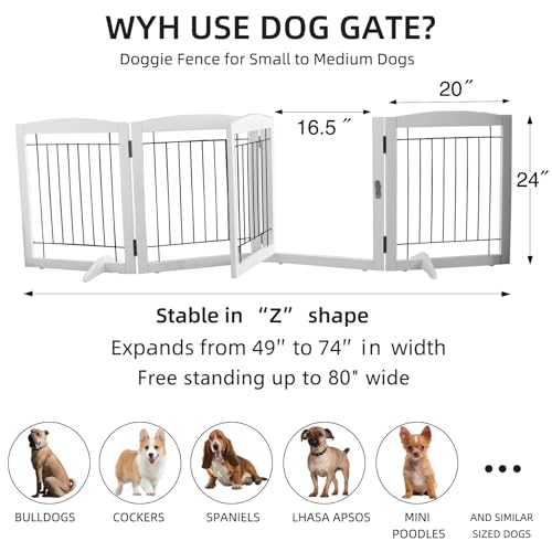 ZJSF Puerta independiente para perros con puerta para pasill