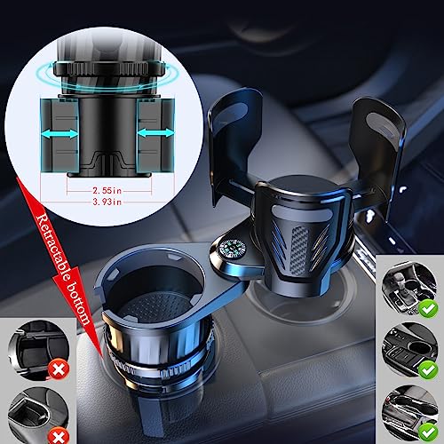 Expansor multifuncional de portavasos 2 en 1 para automóvil,
