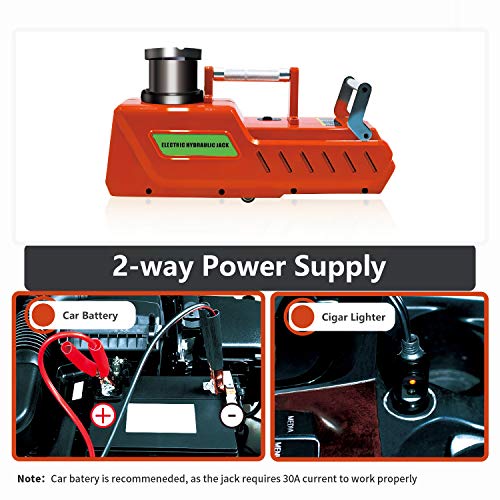 E-HEELP Gato eléctrico para automóvil, 12 V CC resistente hi