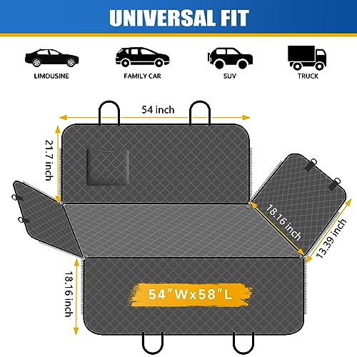 Funda de asiento de automóvil para perro con bolsillo de alm
