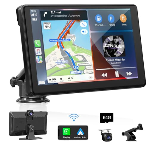Carplay - Pantalla táctil inalámbrica portátil para automóvi
