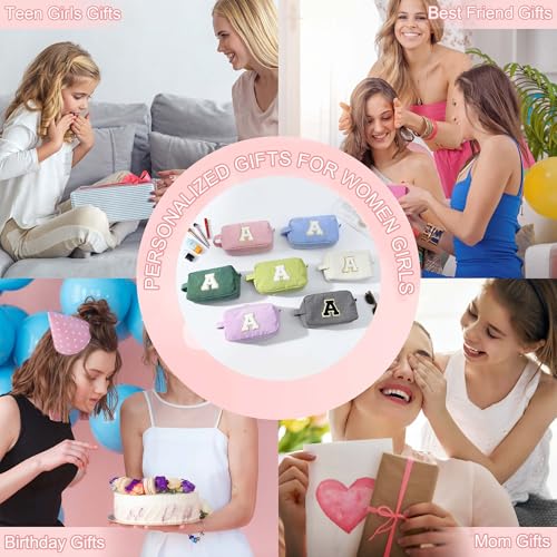YOOLIFE Bolsa de maquillaje con inicial, bolsa de maquillaje
