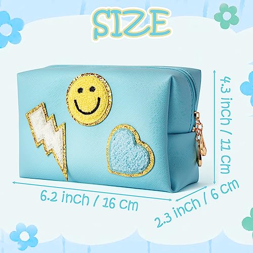 LieToi Preppy Patch - Neceser pequeño de piel sintética con