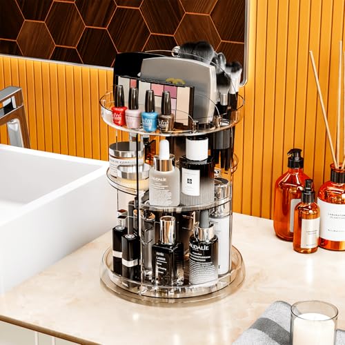 Organizador de maquillaje giratorio transparente de 360 grad
