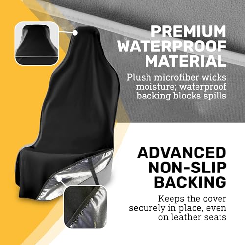 EliteSport - Protector de asiento de coche (negro) - Funda a