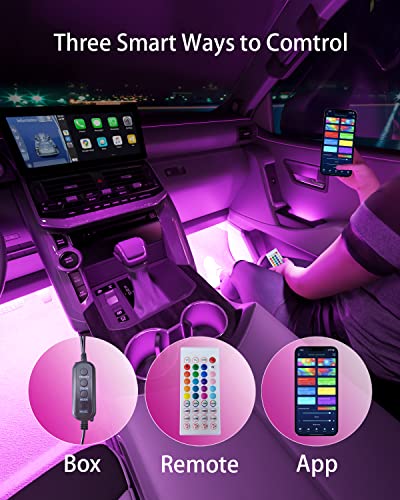 Keepsmile Accesorios de luces interiores de coche, control d