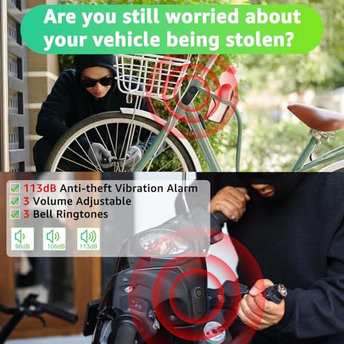 Alarma de bicicleta con control remoto, alarma de bicicleta