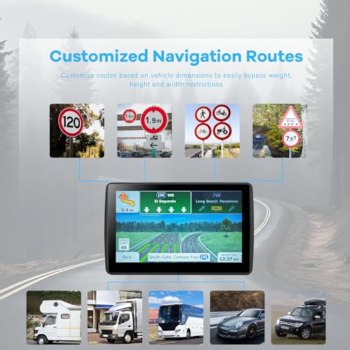 Navegador GPS para coche, camión, RV, mapa 2025, pantalla tá