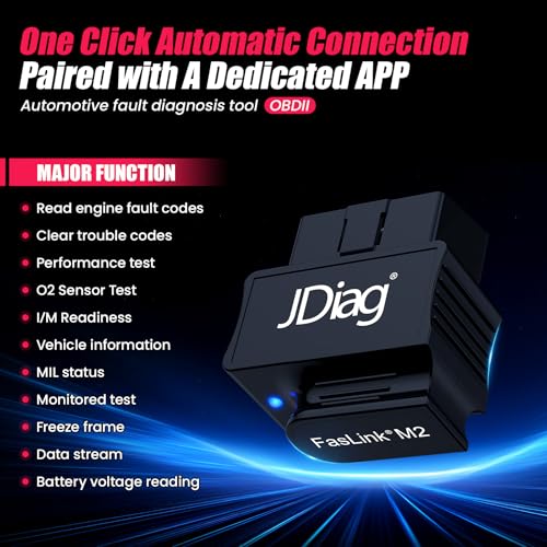 Escáner Bluetooth M2 OBD2 para iPhone y Android ELM327 OBDII