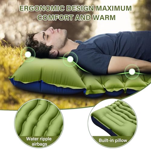 Yuzonc - Colchoneta de dormir ultraligera con almohada con b