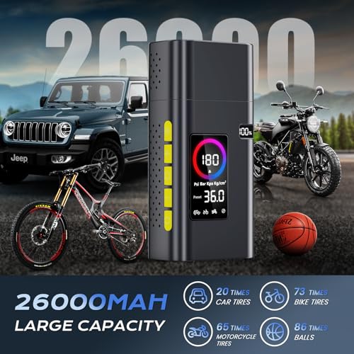 Inflador de neumáticos de 180 PSI, compresor de aire portáti