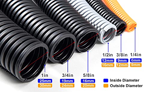 ZhiYo Cubierta flexible de conducto de cable de 20 pies y 1/