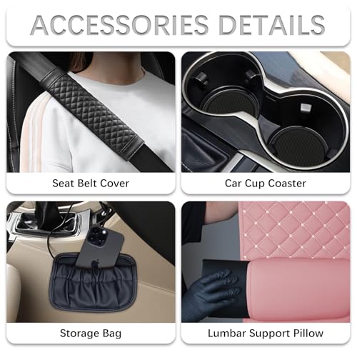 Juego de fundas de cuero para asiento delantero de automóvil