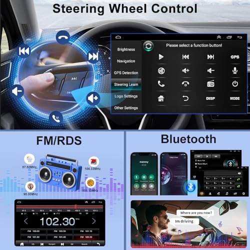 Zcargel Radio de auto Android 13 con Carplay inalámbrico/And