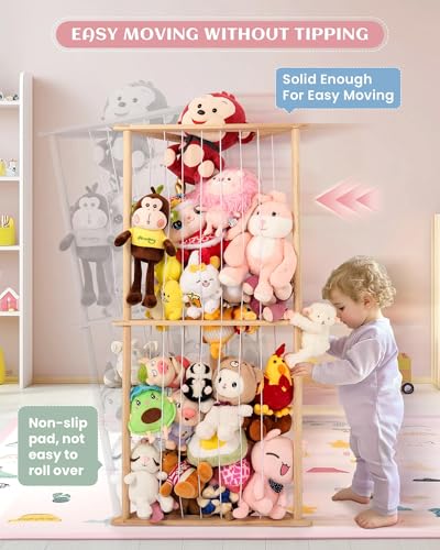 Zoológico de animales de peluche, en forma de triángulo, almacenamient