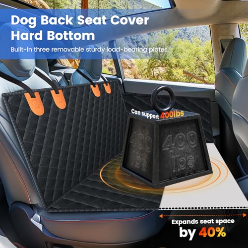 mucar Extensor de asiento trasero para perros, funda de asie