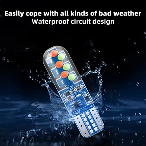 Bombilla LED T10 RGB con control remoto, 2 piezas de luz est